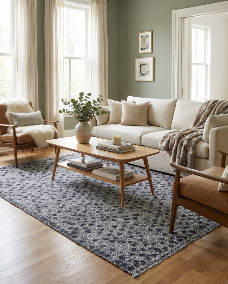 Detail image of 5' 2 x 8' 6 Hand Knotted Darya Wool Rug