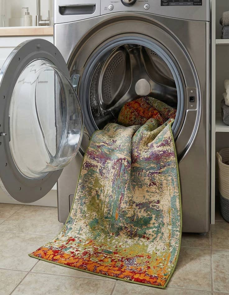 Detail image of 2' 7 x 12'  Washable Modern Indoor / Outdoor Runner Rug