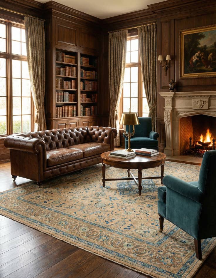 Detail image of  9' 9 x 12' 10  Hand Knotted Farahan Persian Wool Rug