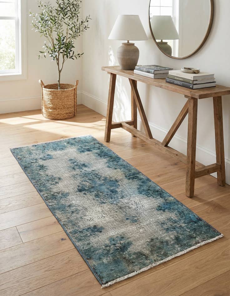 Detail image of 1' 9 x 3' 10  Hand Knotted Ultra Vintage Persian Wool Runner Rug