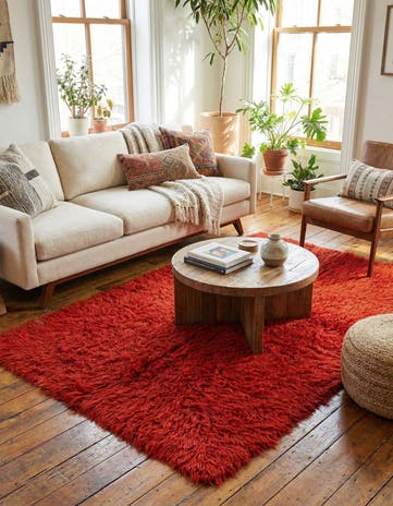 4' 1 x 6' 1 Hand Knotted Moroccan Wool Rug