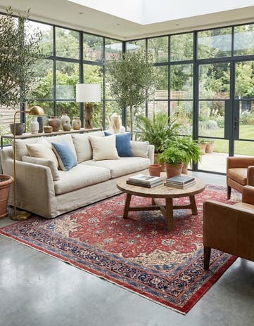 9' 10 x 12' 9 Hand Knotted Farahan Persian Wool Rug