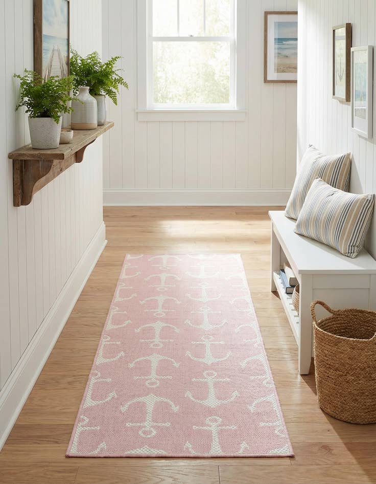Detail image of 2' x 6' Easy-Clean Coastal Indoor / Outdoor Runner Rug