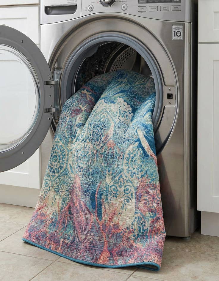 Detail image of  7' x 10'  Washable Coastal Indoor / Outdoor Rug