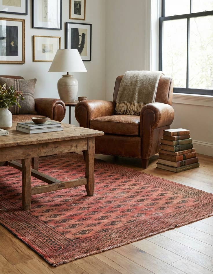 Detail image of  3' 7 x 4' 5  Hand Knotted Ultra Vintage Persian Wool Square Rug