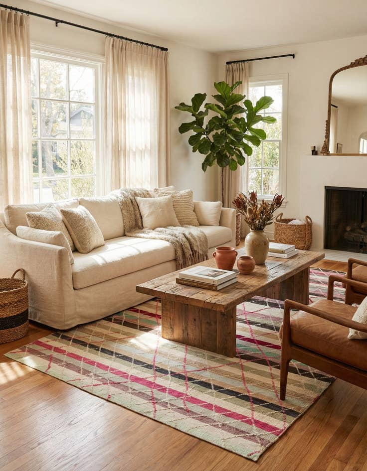 Detail image of  6' 3 x 10'  Hand Knotted Moroccan Wool Rug