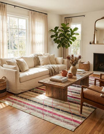 6' 3 x 10' Hand Knotted Moroccan Wool Rug