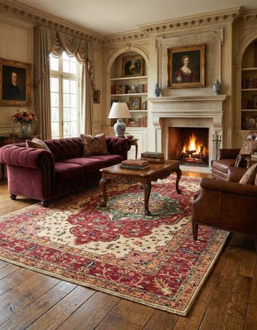 5' 9 x 8' 4 Hand Knotted Ariana Ziegler Oriental Rug