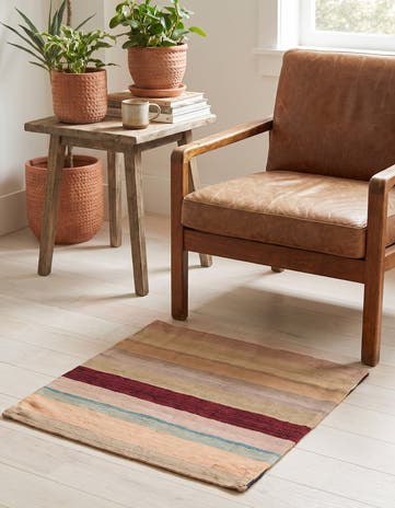 2' 5 x 2' 6 Hand Woven Pillow Wool Square Rug