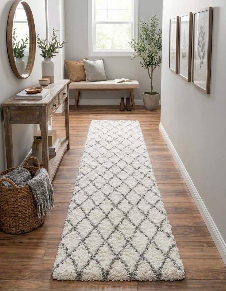 Detail image of  3' 3 x 16' 5 Moroccan Shag Runner Rug