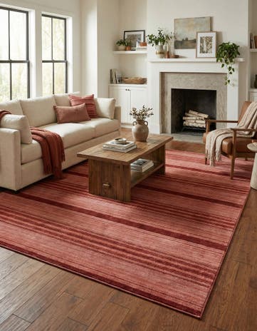 Rusty Pink Rose Gemstone Square Rug