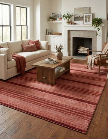 Rusty Pink Rose Gemstone Square Rug