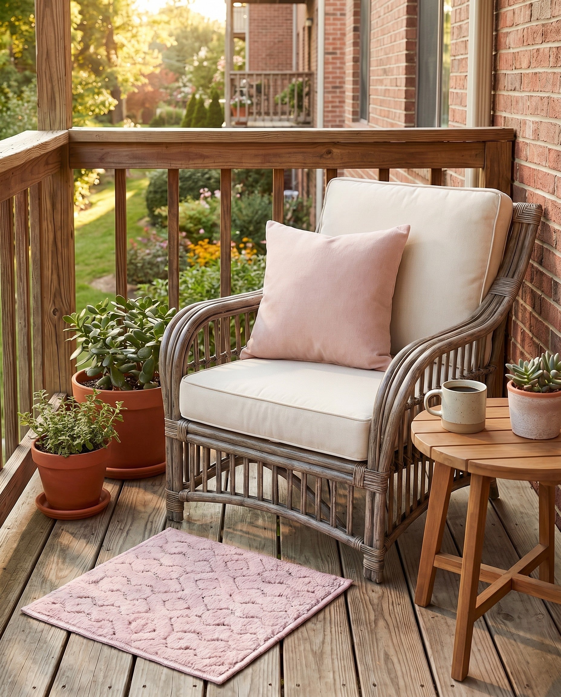 1' 4 x 1' 4 Easy-Clean Trellis Textured Indoor / Outdoor Sample Rug