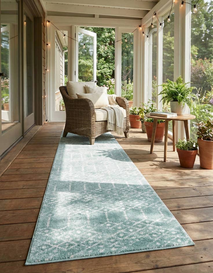 Detail image of 3' x 13' Paxon Trellis Runner Rug