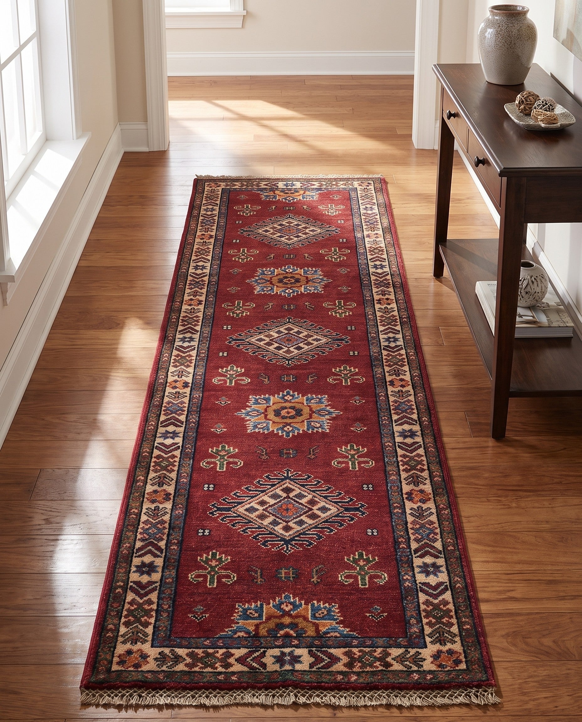 2' x 6' 1 Hand Knotted Kazak Runner Rug