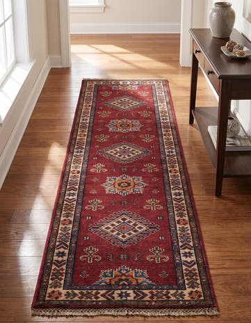 2' x 6' 1 Hand Knotted Kazak Runner Rug