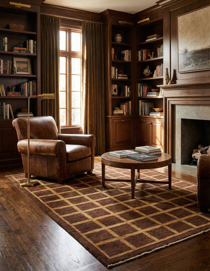 Detail image of 5' 4 x 7'  Hand Knotted Modern Ziegler Rug