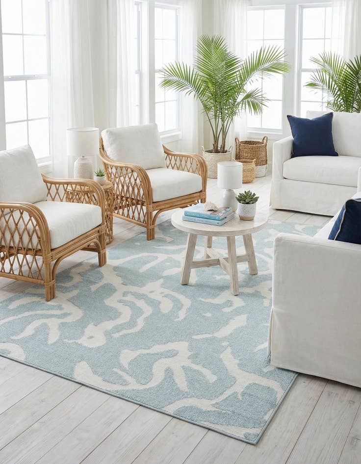 Detail image of 6' x 9'  Washable Sabrina Soto Indoor / Outdoor Rug