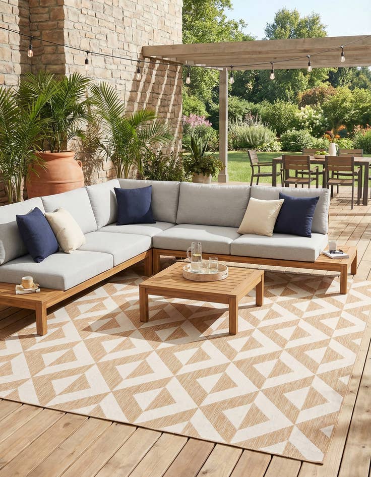 Detail image of 9' x 12' Easy-Clean Jill Zarin Napa Indoor / Outdoor Rug