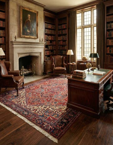 7' 5 x 10' 5 Heriz Wool Rug