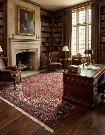7' 5 x 10' 5 Heriz Wool Rug