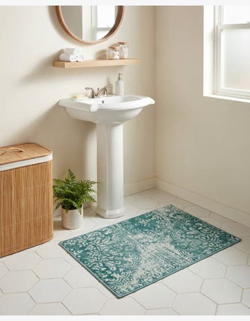 Turquoise Monte Carlo Rug