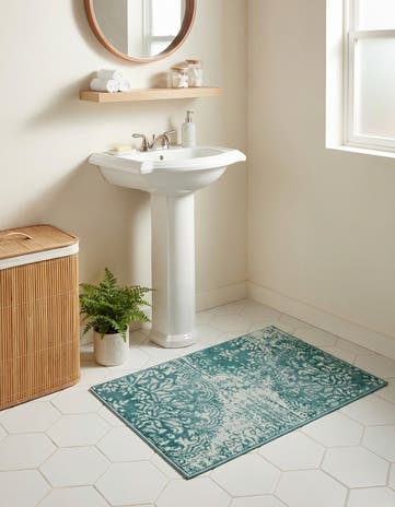 Turquoise Monte Carlo Rug