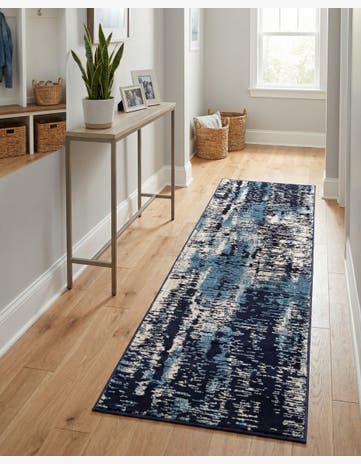 Navy Blue Laguna Runner Rug