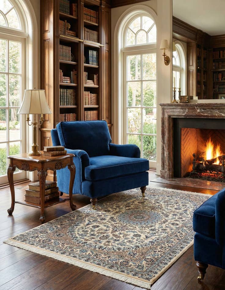 Detail image of 4' 2 x 6' Nain Rug