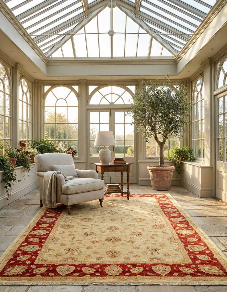 Detail image of 6' 6 x 9' 7 Ziegler Wool Rug