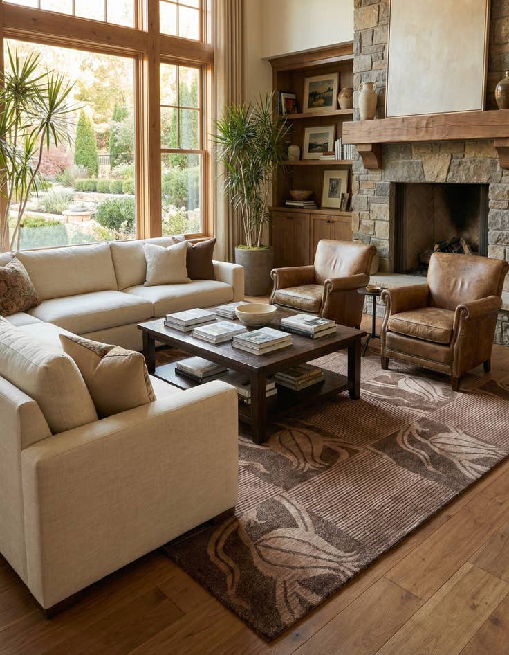 Detail image of  6' 9 x 10' 2  Hand Knotted Darya Wool Rug