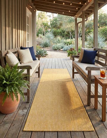 2' 7 x 12' Easy-Clean Solid Indoor / Outdoor Runner Rug