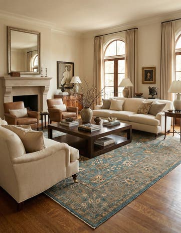 8' 10 x 12' 4 Hand Knotted Oushak Rug