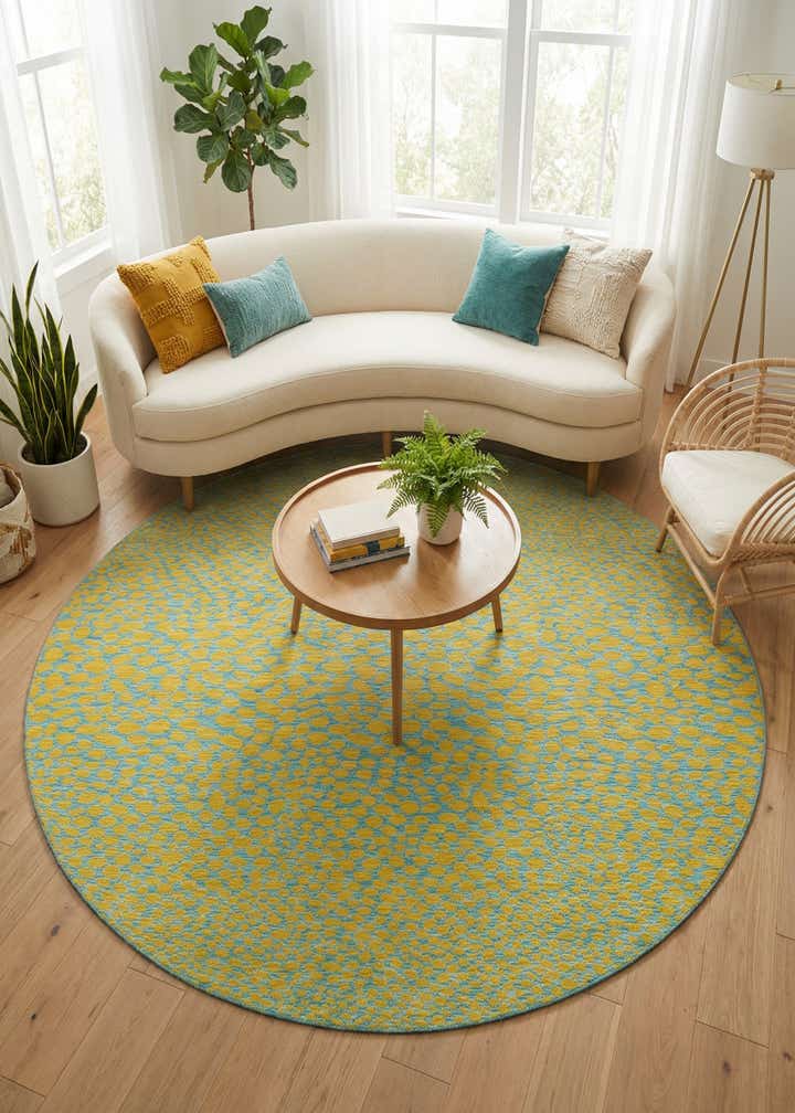 10' 8 x 10' 8 Easy-Clean Jill Zarin Cape Town Indoor / Outdoor Round Rug