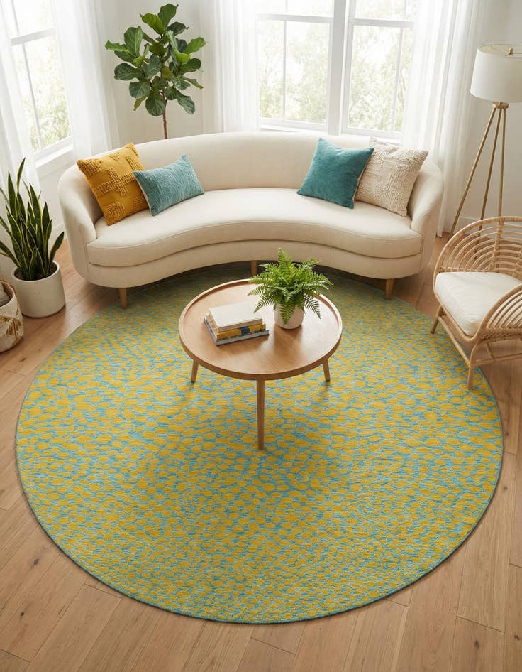Detail image of 10' 8 x 10' 8 Easy-Clean Jill Zarin Cape Town Indoor / Outdoor Round Rug