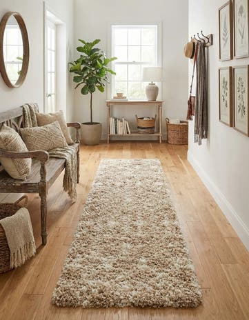 2' x 7' Moroccan Trellis Shag Runner Rug