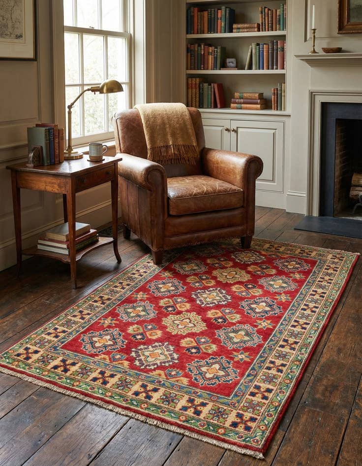 Detail image of 3' 3 x 5' 1  Hand Knotted Kazak Rug