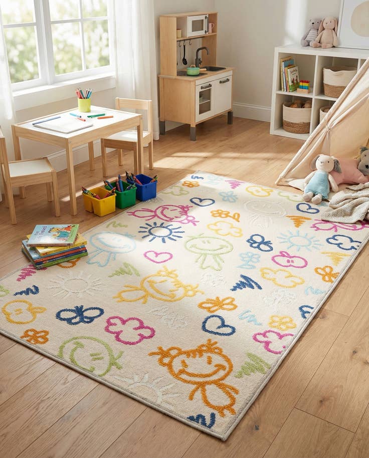 Detail image of 5' 3 x 7' 7 Easy-Clean Indoor / Outdoor Rug