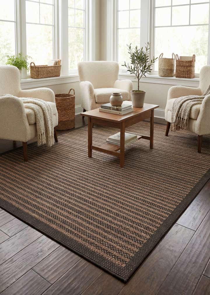 7' x 10' Easy-Clean Border Indoor / Outdoor Rug