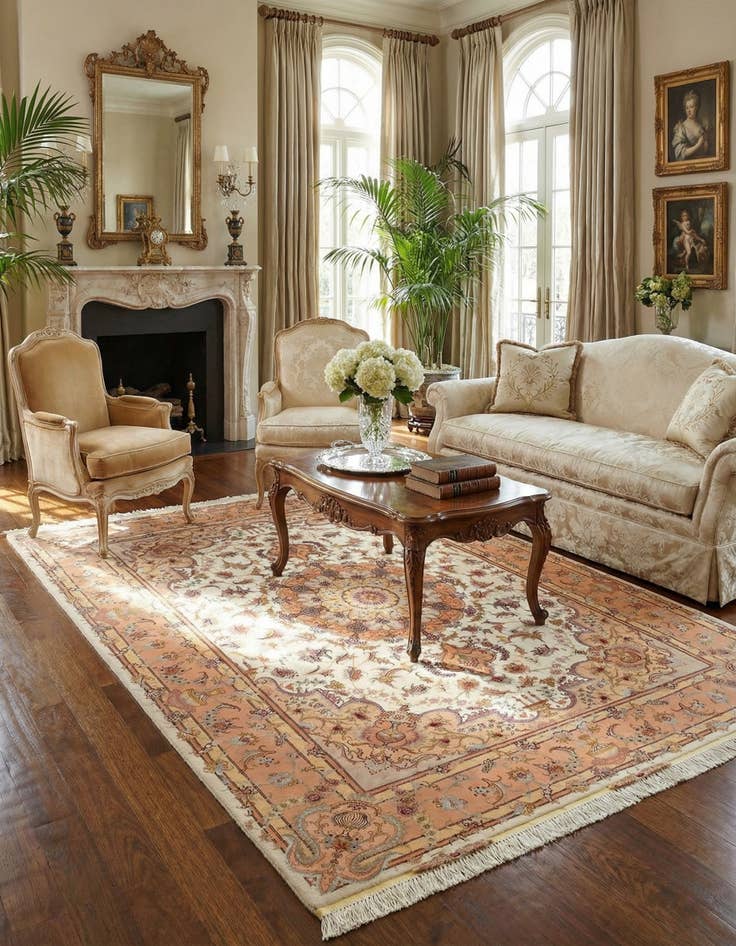 Detail image of 4' 10 x 6' 9 Tabriz Rug