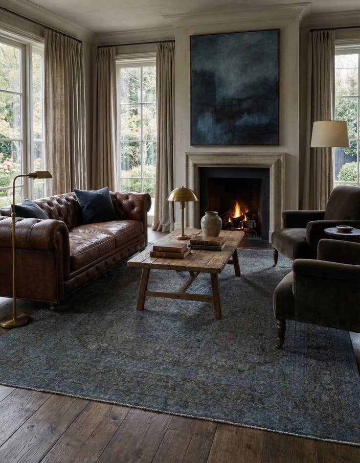 Detail image of 9' 6 x 12' 4 Hand Knotted Ultra Vintage Persian Wool Rug