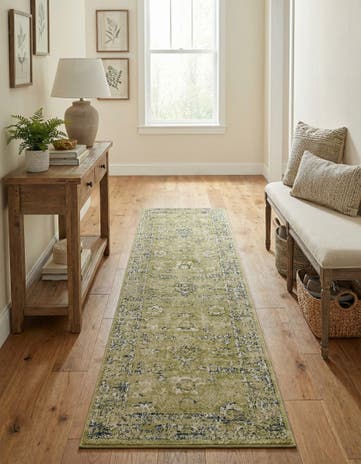 Green Charleston Runner Rug