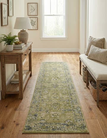 Green Charleston Runner Rug