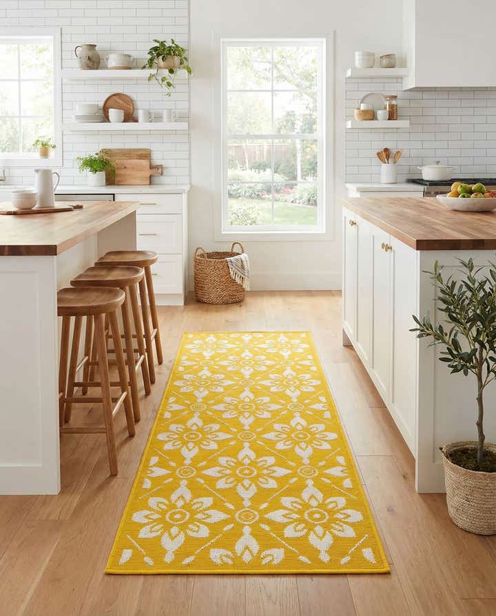 2' x 5' Easy-Clean Lattice Indoor / Outdoor Runner Rug