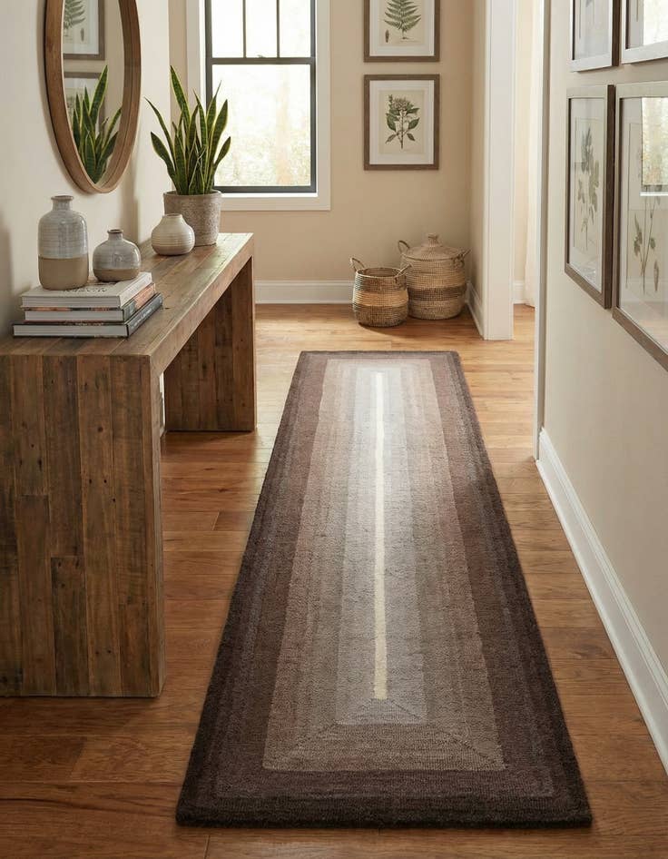 Detail image of  2' 7 x 12' Ombre Wool Runner Rug