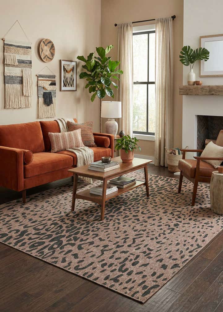 9' x 12' Easy-Clean Safari Indoor / Outdoor Rug