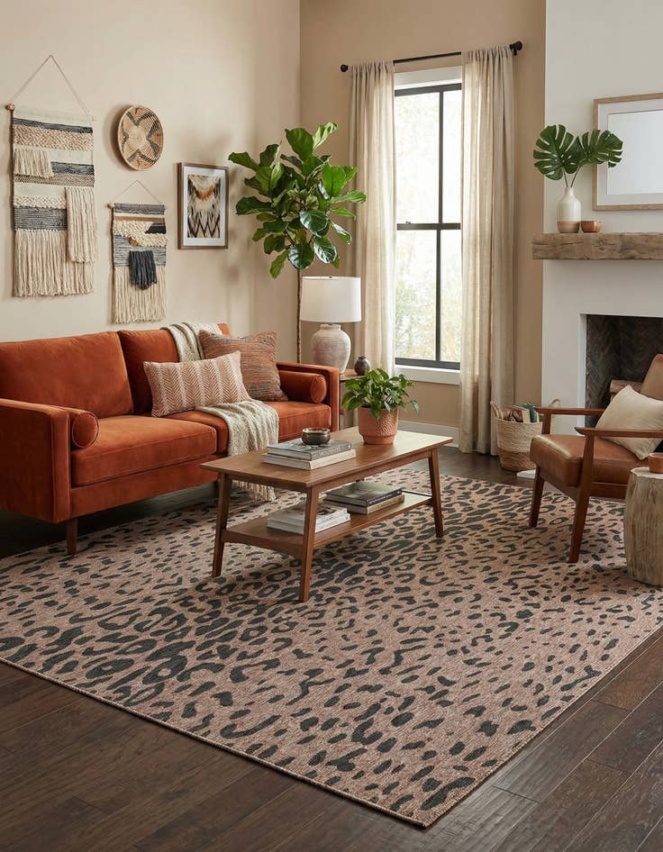 Detail image of 9' x 12'  Washable Safari Indoor / Outdoor Rug