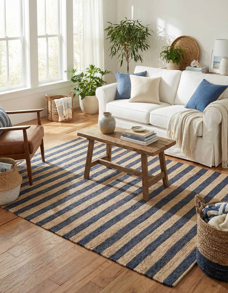 Detail image of 9' x 12'  Hand Braided Jute Rug