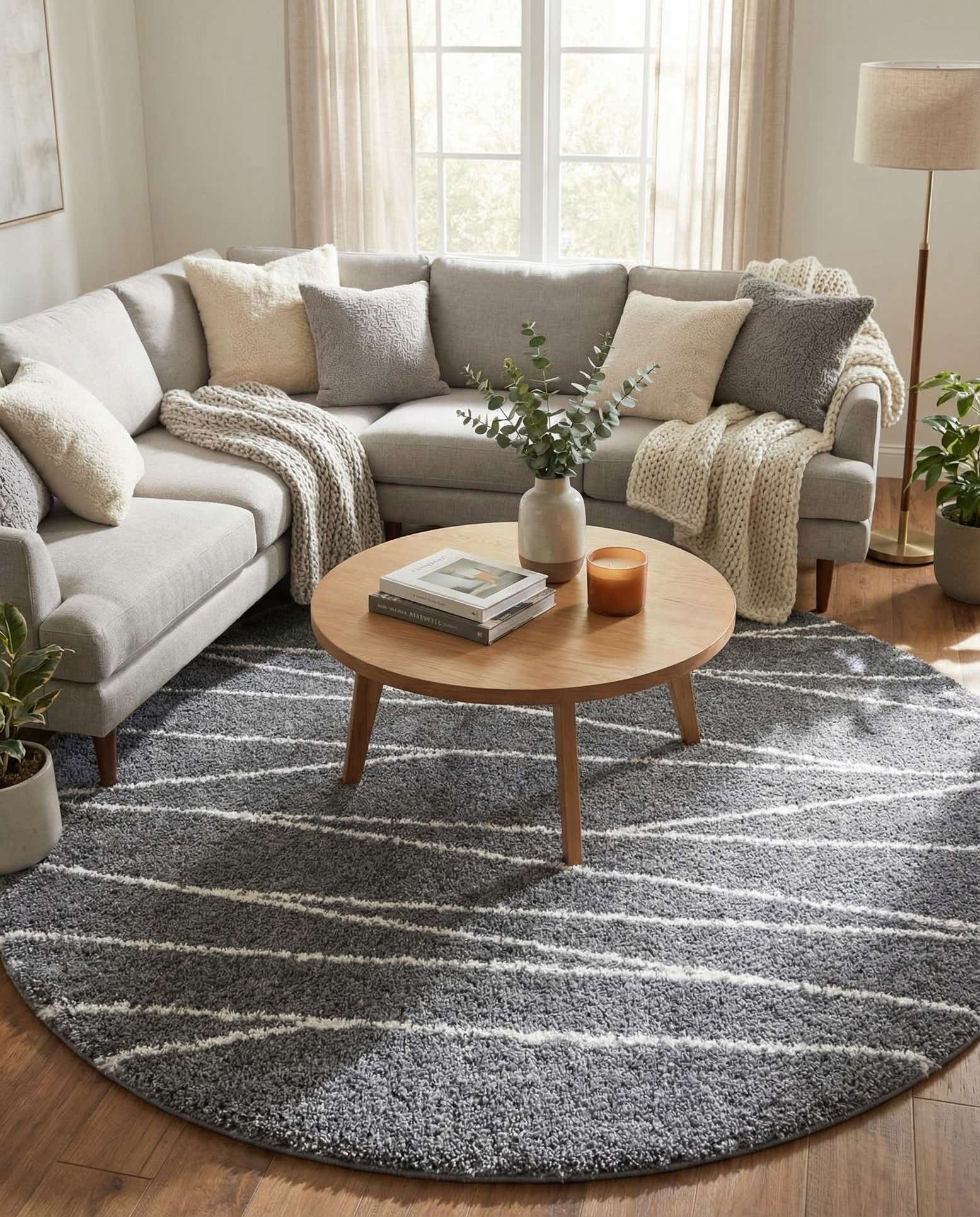 10' x 10' Serenity Shag Round Rug