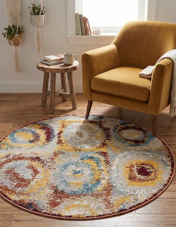 3' 3 x 3' 3 Kamala Washable Round Rug